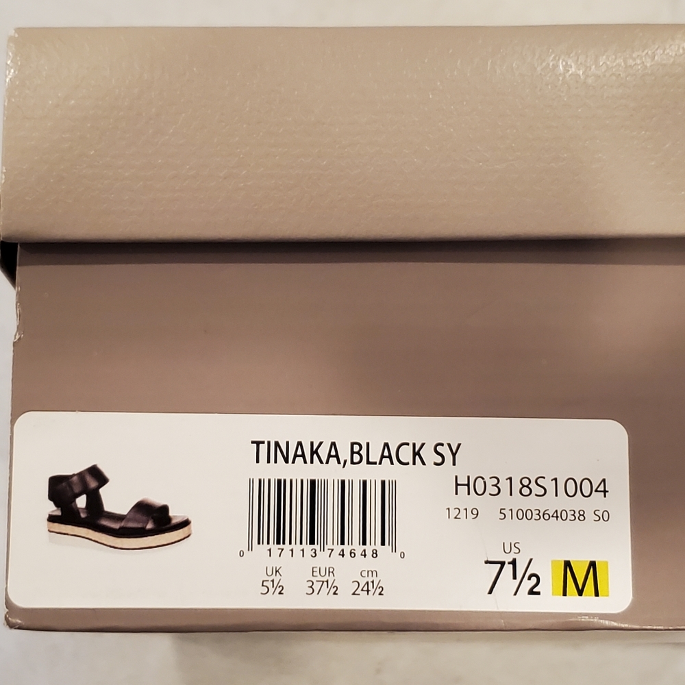 Franco Sarto Black Faux Leather Tinaka Sandals New - Picture 11 of 11